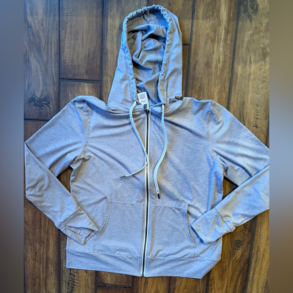 Like New Gray Zip-Up Hoodie